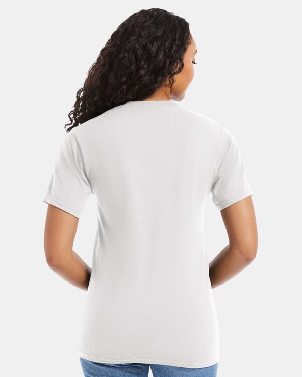 Hanes 5180 Beefy-T, white, worn