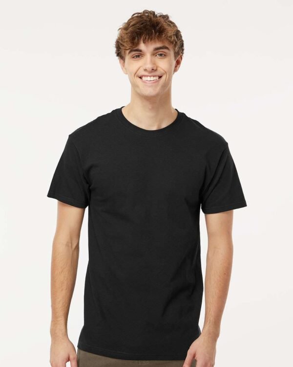 M&O 4800 Gold Soft Touch Tee, black, worn